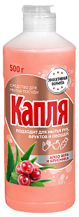 Капля Vox Жидкость д/посуды Алоэ-вера и брусника 500г