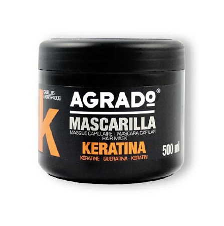 AGRADO маска Кератиновая 'Keratin' питательно-восстанавливающий, для вьющихся волос, 500мл