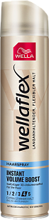 Wella Wellaflex Лак для волос Instant Volume Boost Мгновенный объем ЭСФ 4, 250мл