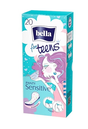 Bella for teens sensitive Прокладки ежедневные ультратонкие, 20шт