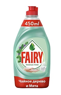 FAIRY Жидкость для посуды Нежные руки Чайное дерево и мята, 450мл