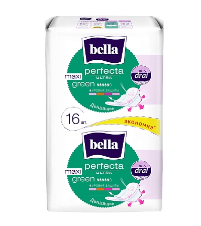 Bella Perfecta Ultra Maxi Green Прокладки ультратонкие, 16шт