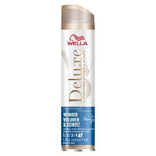 Wella Deluxe Лак для волос Wunder Volumen&Schutz Мгновенный объем и защита УСФ 5, 250мл