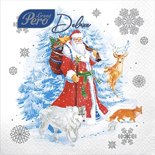 Pero Grand Deluxe Салфетки бумажные 3-сл На опушке 33х33см 20шт*