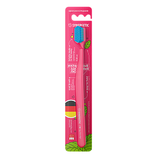SYNERGETIC Зубная щетка Jbrush розовая средняя