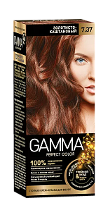 GAMMA PERFECT COLOR Стойкая крем-краска 7.37, Золотисто-каштановый