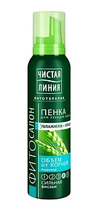 Чистая Линия Пена для укладки волос Объем от корней, 150мл