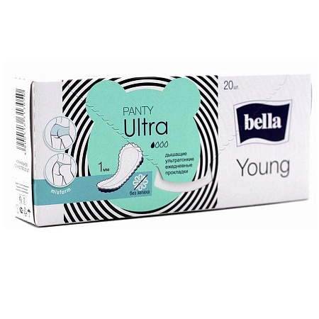 Bella Panty Ultra Young Sensitive Прокладки ультратонкие, 20шт