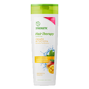SYNERGETIC Шампунь Объем и густота волос HAIR THERAPY 400мл