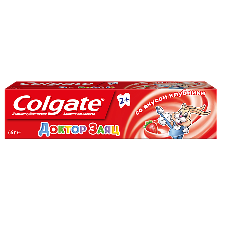 Colgate Зубная паста детская Доктор заяц вкус клубники, 50мл