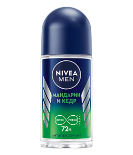 Nivea MEN Део ролик мужской Мандарин и Кедр, 50мл