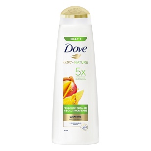 DOVE Шампунь Глубокое питание и восстановление Манго, 380мл