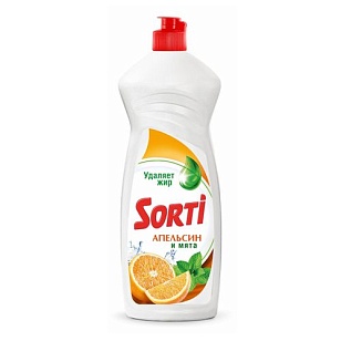 Sorti Жидкость для посуды Апельсин и мята, 900мл