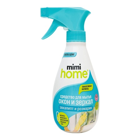 Mimi Home Средство для мытья окон и зеркал Эвкалипт и розмарин, 370мл