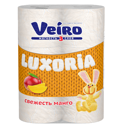 Вейро Luxoria Туалетная бумага Aroma манго 3-слойная, 6шт