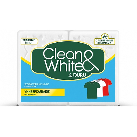 DURU Clean&White Хозяйственное мыло, 2х125г