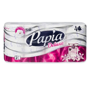 Papia Delux Туалетная бумага Арома Дольче Вита 4-слойная, 8шт