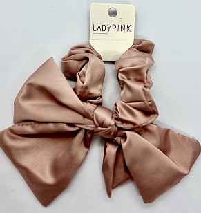 LADY PINK Резинка Material BOW бежевая, бантик