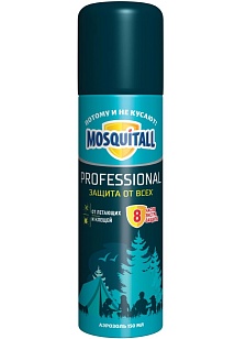 Mosquitall Аэрозоль Профессиональная защита от всех летающих и клещей 150мл (6шт/кор)