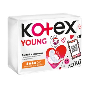 Kotex Прокладки Young Normal 8шт