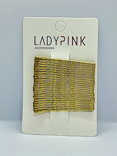 LADY PINK Набор невидимок SIMPLE золотых, 24шт