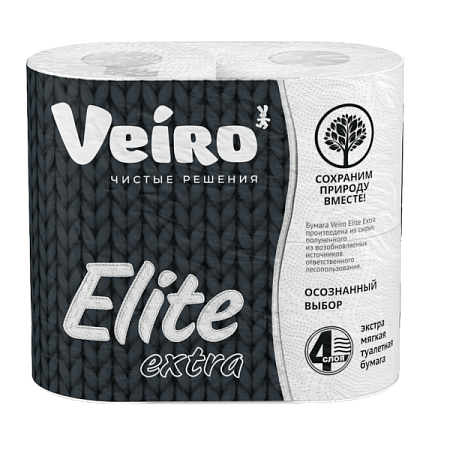 Вейро Elite Extra Туалетная бумага 4-слойная, 4шт