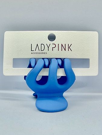LADY PINK Краб medium голубой матовый, 1шт