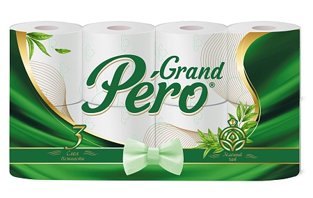 Pero Grand Туалетная бумага Зеленый чай 3-слойная, 8шт