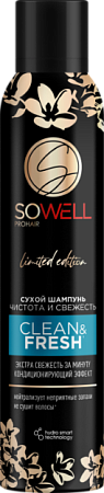 SoWell Сухой шампунь для волос Clean&Fresh Чистота и свежесть 200мл