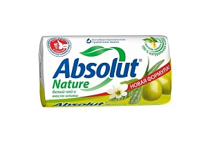 Absolut Nature Туалетное мыло Белый чай и масло оливы, 90г