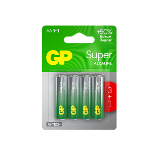 GP Super+Ultra Alkaline Батарейки 4шт на блистере