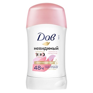 DOVE Део стик Невидимый Нежность лепестков, 40мл