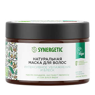 SYNERGETIC Маска д/волос Интенсивное увлажнение и блеск 300мл