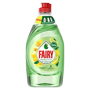 FAIRY Жидкость для посуды Pure&Clean Бергамонт и Имбирь, 450мл