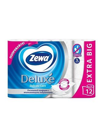 ZEWA Deluxe Туалетная бумага 3-слойная Белая, 12шт