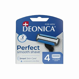 DEONICA 3 FOR MEN Сменные кассеты, 4шт