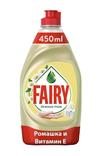 FAIRY Жидкость для посуды Нежные руки Ромашка и Витамин Е, 450мл