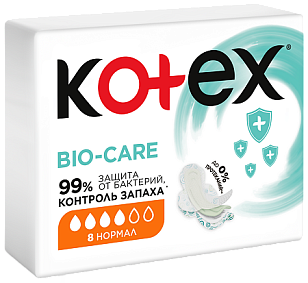 Kotex Прокладки Bio-Care нормал 8шт