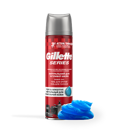 Gillette Series Гель для бритья Pure&Sensitive (для чувствительной кожи), 200мл