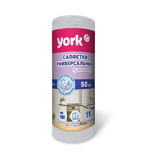 YORK Салфетки целлюлозные в рулоне 50шт