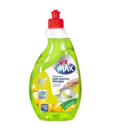 Dr MAX Жидкость для мытья посуды Лимонная свежесть, 500мл