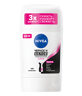 Nivea Део стик Невидимая защита д/черного и белого Clear 50мл