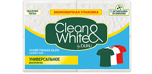 DURU Clean&White Хозяйственное Универсальное мыло 4х120г