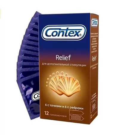 Contex Relief Презервативы Микс 2 вида, 12шт